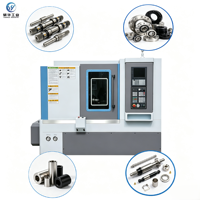 Mesin Bubut CNC Industri YH4645A Tipe Slant-bed Gang-tool untuk Logam dengan Spindle A2-6, untuk Membubut Poros dan Bushing Ukuran Kecil-Sedang