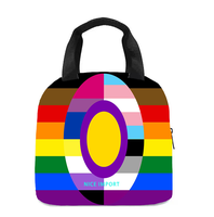 Sac à déjeuner arc-en-ciel (à sept rayures) pour femmes et hommes, sac fourre-tout réutilisable, sacs à déjeuner isothermes pour le travail, le pique-nique, l'école