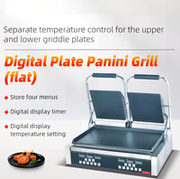 Großhandel Elektronischer Tischgrill, Kommerzieller Doppelplatten-Kontaktgrill, Haushalts-Panini-Grill aus Edelstahl, Einfache Reinigung, CE-zertifiziert