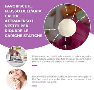 Boules de séchage en laine adoucissante pour linge avec parfum professionnel <span class=keywords><strong>Lenora</strong></span> et huiles de lavage hypoallergéniques |   Attache-cheveux en caoutchouc - Product Image 3