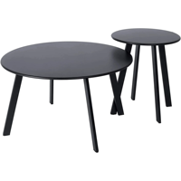 Tables d'appoint gigognes modernes en métal - Idéales pour les espaces de loisirs en plein air