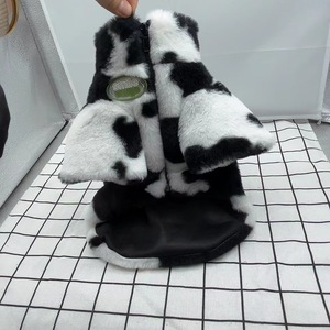 Manteau en coton imprimé vache pour animaux de compagnie, vêtements d'hiver chauds pour petits et moyens chiens, Teddy Bichon Sherry - Product Image 2