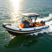 Bateaux semi-rigides en aluminium 5083 de 9,9 m avec cabine fermée Orca Hypalon haute performance pour la location commerciale de bateaux à moteur de jour