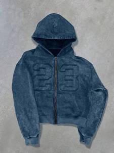 Sudadera con Capucha Extra Grande de Invierno de <span class=keywords><strong>500</strong></span> GSM con Diseño en Relieve 3D, Acabado Lavado al Ácido, Impresión Digital Personalizable - Product Image 3