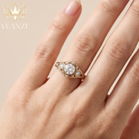 Bague de Fiançailles Vintage en Filigrane et Moissanite, Personnalisée, Vente en Gros, en Argent Sterling 925, pour Femme, Bague de Promesse de Mariage