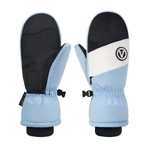 Guantes de esquí deportivos para adolescentes, impermeables, térmicos, con pantalla táctil, a prueba de viento, transpirables, con cierre de bucle para esquiar, senderismo - Product Image 4