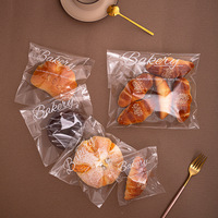 Sacs d'emballage individuels en plastique transparent OPP de qualité alimentaire pour pain, croissants, sandwichs, toasts, beignets, biscuits, avec adhésif