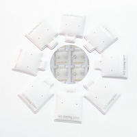 Cartes vierges blanches en pvc, emballage de boucles d'oreilles, vente en gros, livraison gratuite