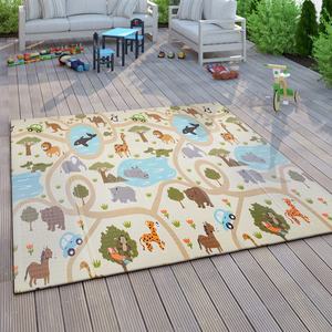 Tapis de jeu extra large en XPE rembourré, ensemble de jouets pour enfants, tapis de ramper naturel pour bébé, pliable, imperméable, imprimé animal, non toxique, pour le camping - Product Image 4