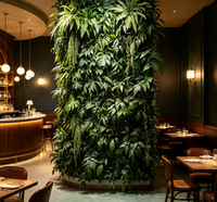 Vente directe d'usine, décoration de fond d'événement personnalisée, grande plante verte en tissu, mur de fleurs artificielles