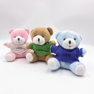 Venta al por mayor personalizado lindo oso de peluche llavero Mini oso de peluche Animal de peluche de juguete con camiseta personalizada - Product Image 2