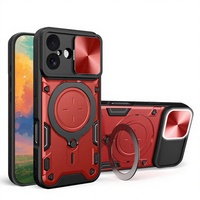 Coque de protection hybride antichoc avec anneau support et béquille pour iPhone 17 Air, 18 Pro Max, 16 Plus, 15, 14, 13, 12, 11