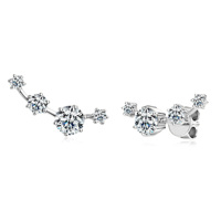 Anting-anting Moissanite Baru Grosir 4.5mm 3mm 2mm Perhiasan Mewah Perak Sterling 925 Berlian Moissanite VVS untuk Wanita Hadiah