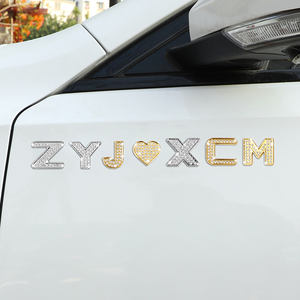 अनुकूलित हीरा कार पत्र स्टीकर क्रोम प्रतीक 3D धातु कार प्रतीक - Product Image 3