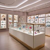 Présentoir de Comptoir Personnalisé en Acier Inoxydable pour Montres de Luxe, Bijoux, Diamants, Pierres Précieuses et Boutons de Manchette avec Éclairage LED