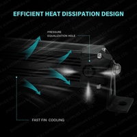 Barre lumineuse LED à une seule rangée de 8 pouces, 36W, 1440LM, ultra-mince, pour Jeep Wrangler, Toyota Tacoma, Hilux, montage sur pare-chocs ou grille