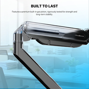 Bras <span class=keywords><strong>double</strong></span> pour moniteur Fantech MBD1 avec piston à gaz 360° °   Support de moniteur d'<span class=keywords><strong>ordinateur</strong></span> réglable avec pince rotative pour <span class=keywords><strong>écran</strong></span> de bureau - Product Image 4