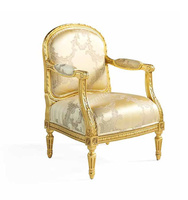 Fauteuil en bois sculpté de style français classique personnalisé Fauteuil de luxe Meubles de maison pour le salon