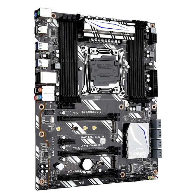 Brand New High-end X99-D8 Luxury Desktop Motherboard ATX DDR4 Full-speed M.2 Interface Metal Heatsink Supports CrossFire V3 V4