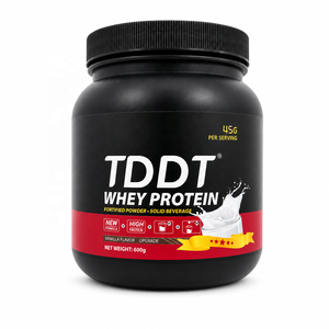Poudre de protéines de lactosérum TDDT saveur vanille, complément musculaire riche en protéines, 600g - Product Image 1