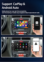Radio de Coche con Pantalla de 7 Pulgadas para Fiat Grande Punto Linea 2007-2012, Sistema de Navegación GPS, Reproductor Multimedia de Video, Carplay, Android Auto
