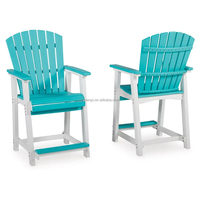 Chaise Adirondack moderne HDPE imperméable pour l'extérieur-Cour extérieure meubles de parc et de jardin chaise de bar chaise haute de bar