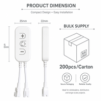 Contrôleur LED YS-3KEY-03 Mini à 3 boutons pour effets de défilement de l'eau, signal SPI DC12-24V, sortie un-vers-deux pour bandes LED WS2811 SK6812 COB