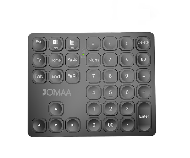 JOMAA Wireless Number Pad Rechargeable Numeric Keypad Wireless Number Keyboard for Laptop Windows MacBook
