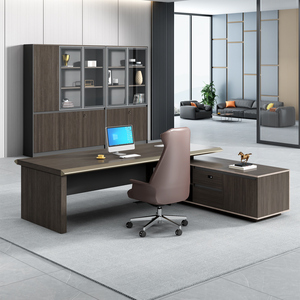 Escritorio de Oficina de Lujo de Alta Calidad, Diseño Moderno en Forma de L, Mesa Ejecutiva de Madera, Escritorios para Jefes de Foshan - Product Image 4