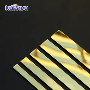 201 304 Mirror Brushed Finish Coil Flat Corner Rose Gold Silver Pieces Metal Stainless Steel Floor Tile Trim SS Profile