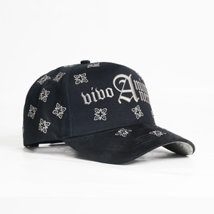 Gorra de Béisbol de Gamuza Personalizable con su Logotipo, Gorras Deportivas Personalizadas con Bordado y Estampados Florales, Logotipo Personalizado - Product Image 2