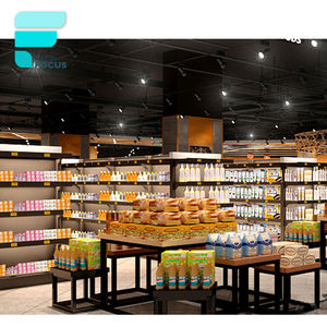 Étagères de courses en bois pour fruits et légumes, 2 pièces, décoration de magasin, vêtements de supermarché, nouvelle collection - Product Image 5