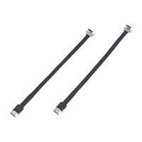 Profil inférieur ultra mince FPV 90 degrés coudé 60W PD câble de charge rapide USB 3.1 Type C FPC 10Gbps 24P Angle câble ruban USB C