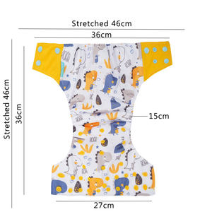 Happyflute kualitas tinggi dapat dicuci satu ukuran cocok untuk semua popok kain bayi popok bayi dapat digunakan kembali khusus untuk anak laki-laki dan perempuan - Product Image 4