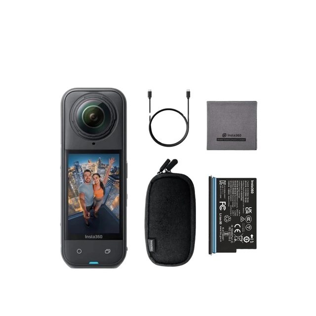 360 X5 8K Camera 49' Waterproof 72MP Photos 8K30/5.7K30 360° PureVideo Recording with Media CMOS Sensor