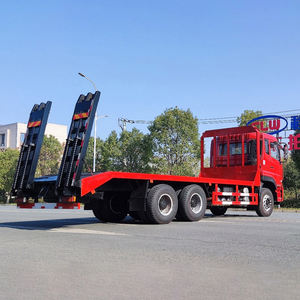 <span class=keywords><strong>Camiones</strong></span> de Plataforma Plana para Transporte de Carga Pesada de 25 Toneladas, Excavadora Cargadora 6x4 Personalizada de Fábrica - Product Image 4