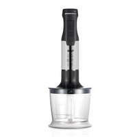 Mixeur Plongeant Électrique en Acier Inoxydable de Haute Qualité, 4 Lames, Bouton de Vitesse, Appareil de Cuisine pour Broyer la Glace, Fonction Monodose