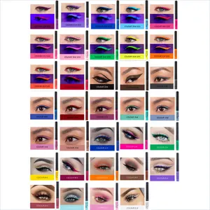 34 Farbe Eyeliner Wasserdicht Wisch fest Eyeliner Gel Neon Eyeliner 24H Longwear kostenlose Probe Make-up