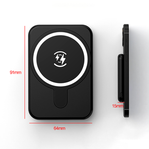 Chargeur rapide haute capacité 5000mah Mini banque d'énergie magnétique sans fil 5w avec chargement sans fil, vente en gros - Product Image 2