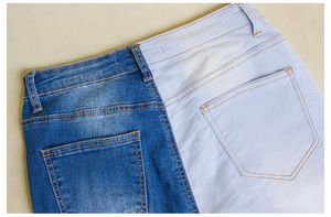 Mode couleur Patch Jeans femmes déchiré Jeans pour femmes <span class=keywords><strong>taille</strong></span> <span class=keywords><strong>haute</strong></span> grande <span class=keywords><strong>taille</strong></span> 3XL <span class=keywords><strong>jean</strong></span> moulant crayon pantalon femme pantalon - Product Image 4