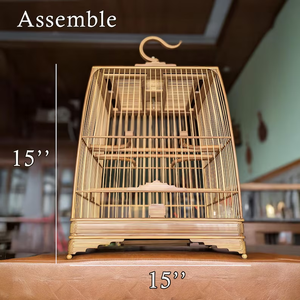 עץ במבוק ציפור כלוב כפרי עץ ציפורים כפרי עץ ציפורים - Product Image 4