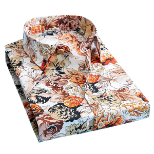 TONGYANG Camicia Estiva da <span class=keywords><strong>Uomo</strong></span> con Stampa Floreale, Casual, Taglie Forti, Manica Corta in Cotone, Vestibilità Slim - Product Image 3