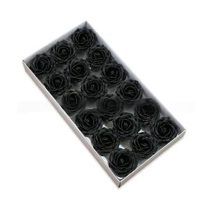 Bouquet de fleurs de savon fait main à tête de fleur de Rose <span class=keywords><strong>Chanson</strong></span> noir et or pour décoration de bureau de cadeau d'anniversaire de mariage - Product Image 5