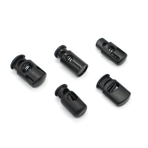 Plastic Single Hole Spring Drawstring Buckle Black Auto Lock <b>Slide</b> For Bags Adjustable Closure Accessory - Product Image 3