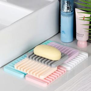 Durable Eco-Friendly Silicone <b>Soap</b> Holder Case for Bathroom Travel Drain Bath & Toilet Supplies - Product Image 1
