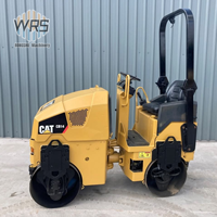 Compacteur de sol original CB14 Cat d'occasion Mini rouleau compresseur vibrant à double tambour