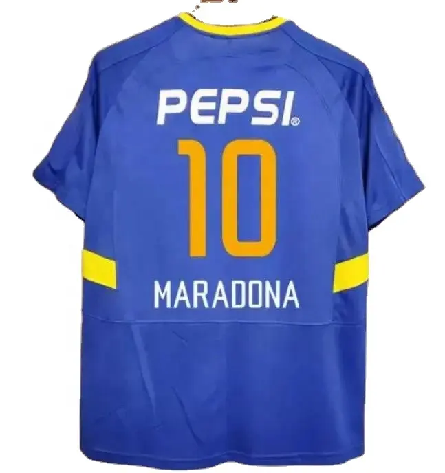 Retro boca juniors futbol formaları maradona roma riquelme Palermo tayland futbol forması üniforma de jackers futbol gömlek