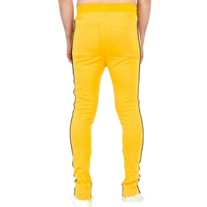 กางเกงวอร์มผู้ชายแถบข้างสีเหลือง,กางเกงวิ่งเล่นยิมแบบลำลองพร้อมติดโลโก้ได้ตามต้องการ - Product Image 3