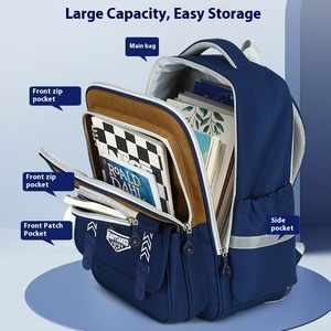 Nueva mochila escolar ligera para niños, bolso de hombro para estudiantes de secundaria primaria de gran capacidad, carga de protección de columna vertebral de grado 3-6 - Product Image 4