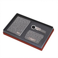 Set de Regalo de Cuero 3 en 1 Más Demandado para Año Nuevo, Bordado Personalizado, Impresión Personalizada, Servicios Corporativos de Marca